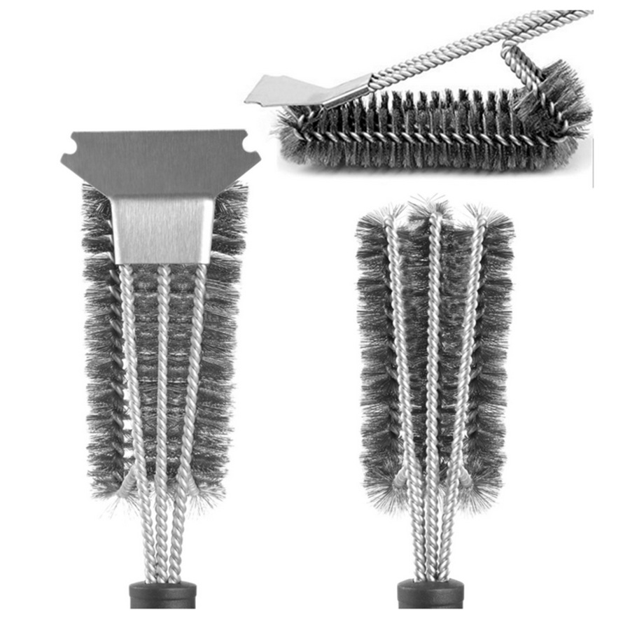BBQ Cleaning Kit with Extra BBQ Wire Brush Head