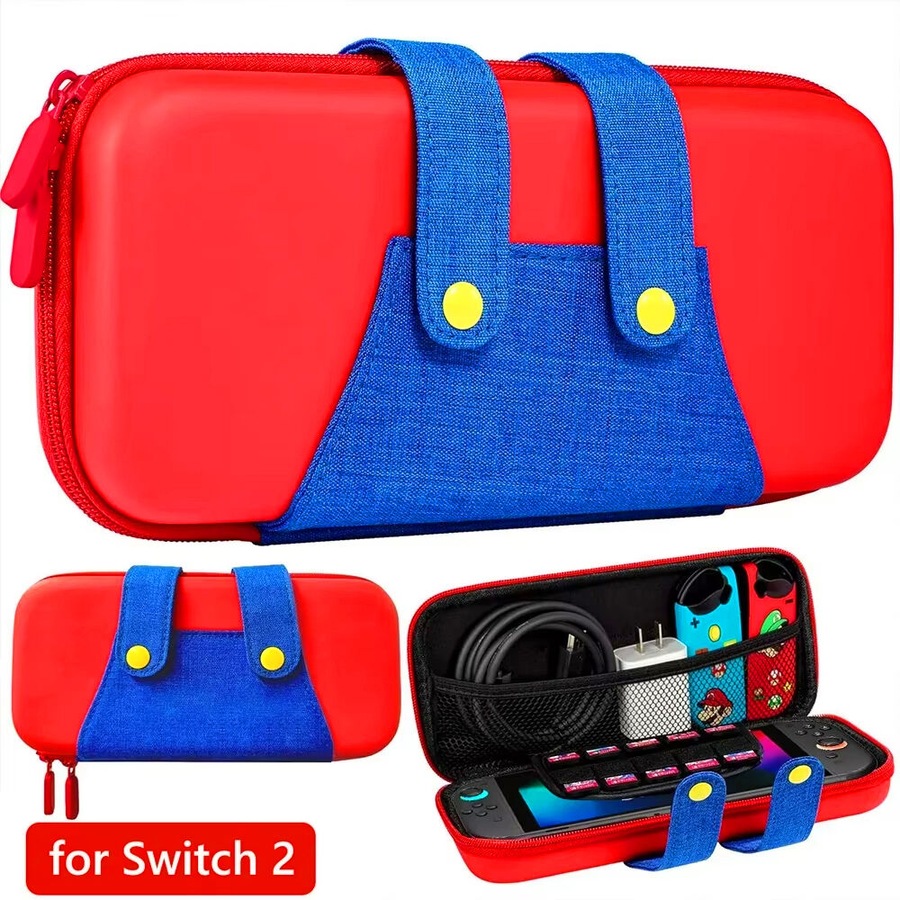 Eva Storage Nintendo Switch2 Carrying Case With 10 Game Holders For Mario