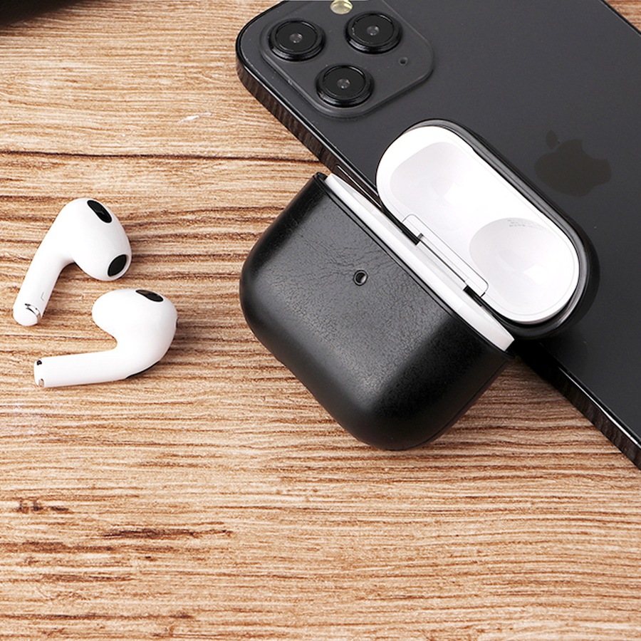 2Pcs Full Body Protection Shockproof Earphone Case with Keychain for Apple AirPods 3