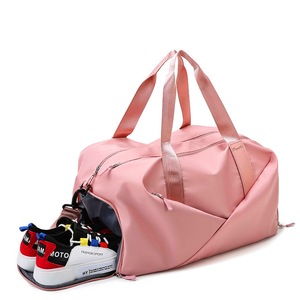 Large Gym Duffel Bag With Wet Pocket Shoes Compartment Portable Travel Bag