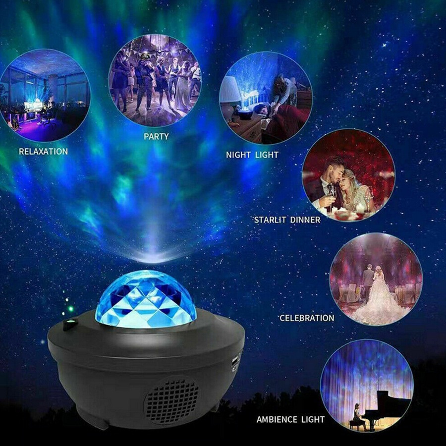 LED Galaxy Starry Night Light Projector Ocean Star Sky Party Room Lamp for boys and girls