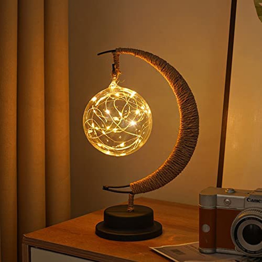 LED Moon Modeling Light Hanging Moon Night Light Crescent Light Home Decorations