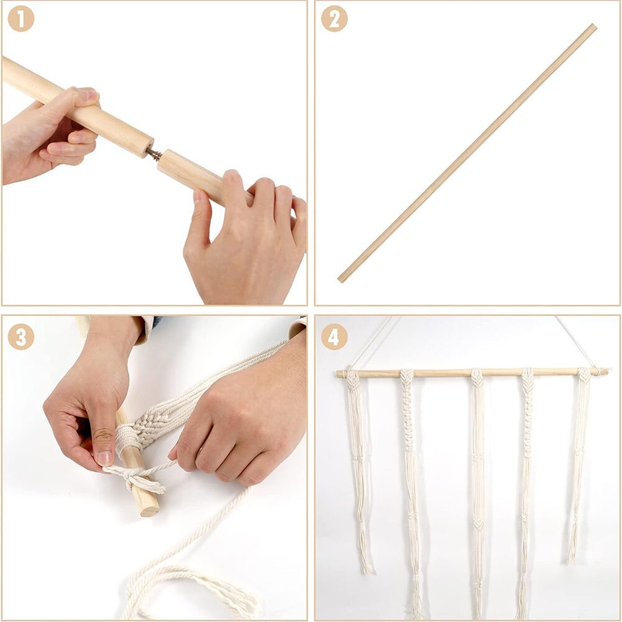 Macrame Hat Hangers Boho Hat Rack for Wall Hat Holder Display Organizer