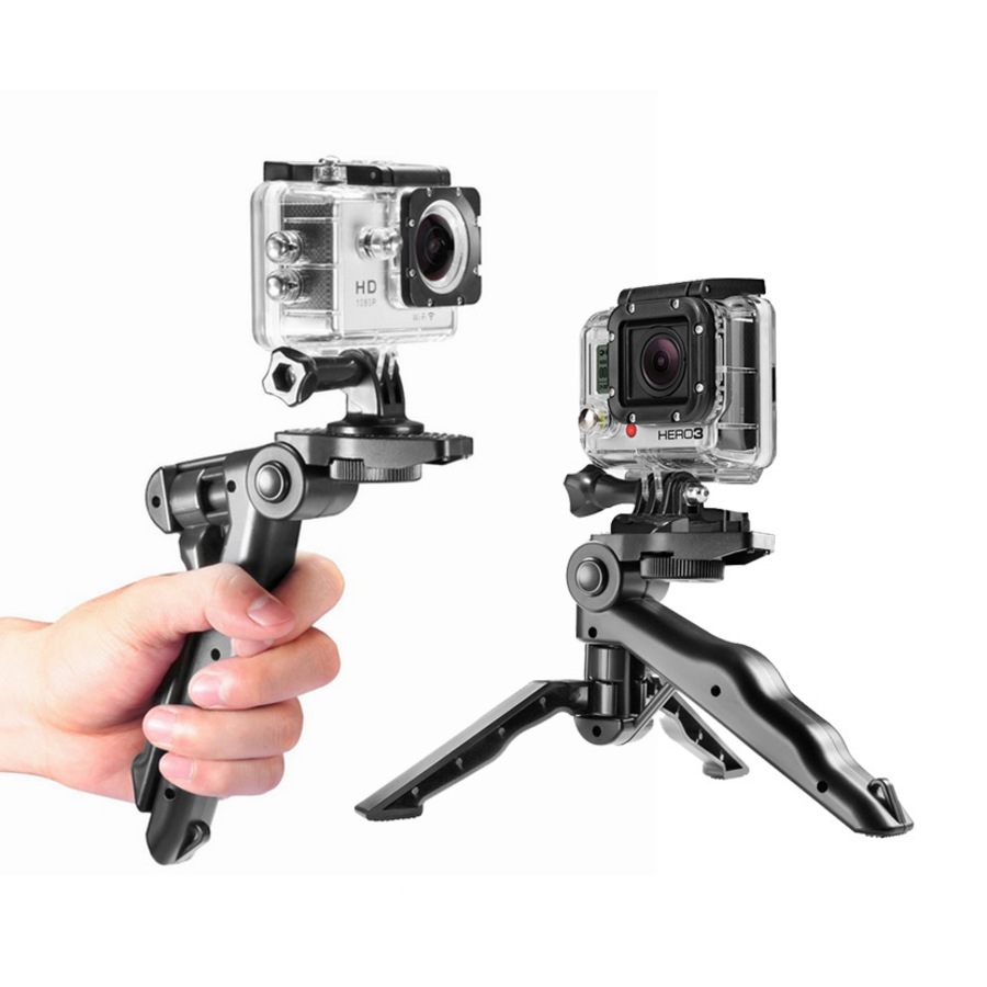 Mini Tripod Holder Handheld Selfie Stick For Gopro Action Sport Camera-Black