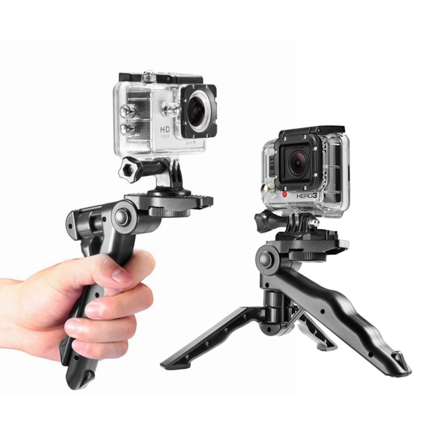 Mini Tripod Holder Handheld Selfie Stick For Gopro Action Sport Camera-Black
