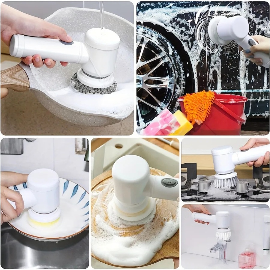 Multifunctional Electric Cleaning Brush Home Wireless Handheld Power Scrubber