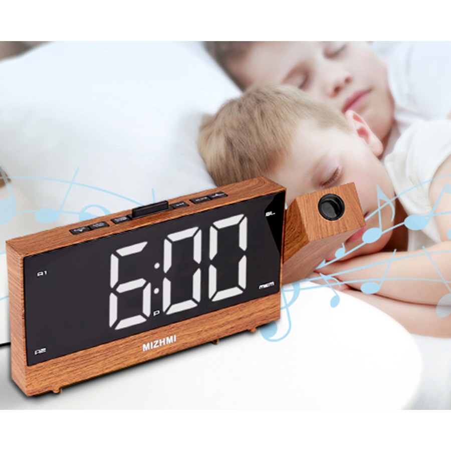 Projection Radio Desk LED Digital Alarm Clock with Sleep Timer