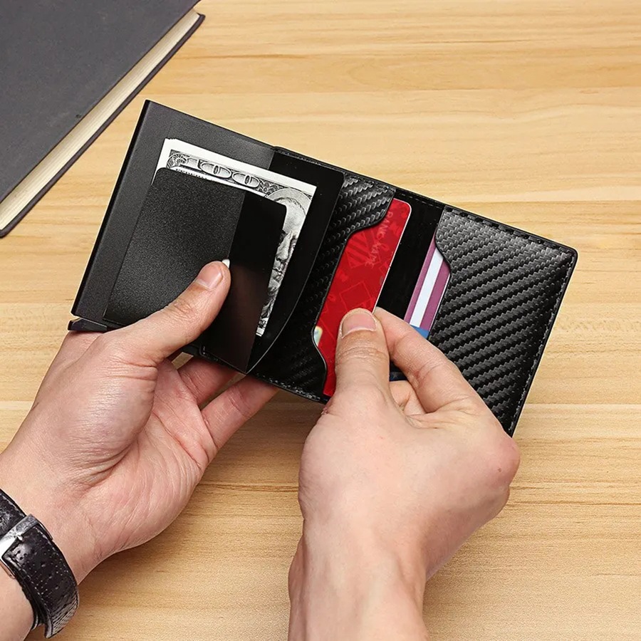 RFID Credit Card Holder Men Wallets Bank Cardholder Slim Thin Magic Mini Wallet