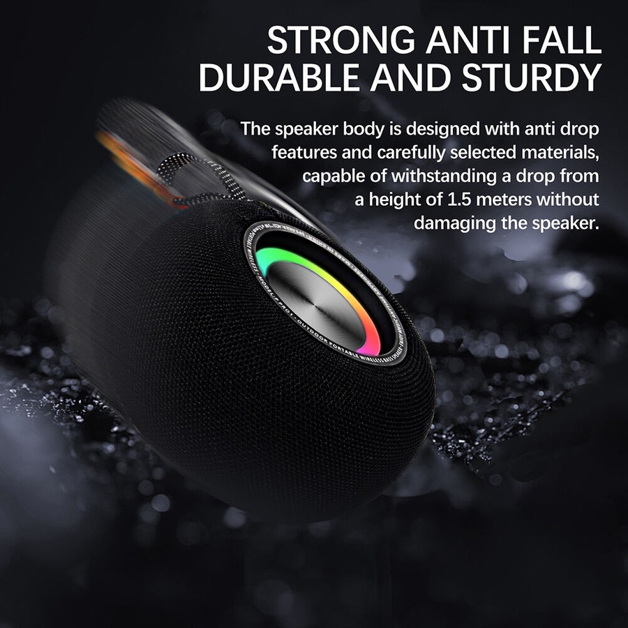 RGB Portable Bluetooth Wireless Speaker IPX6 Waterproof Music Bluetooth Speaker