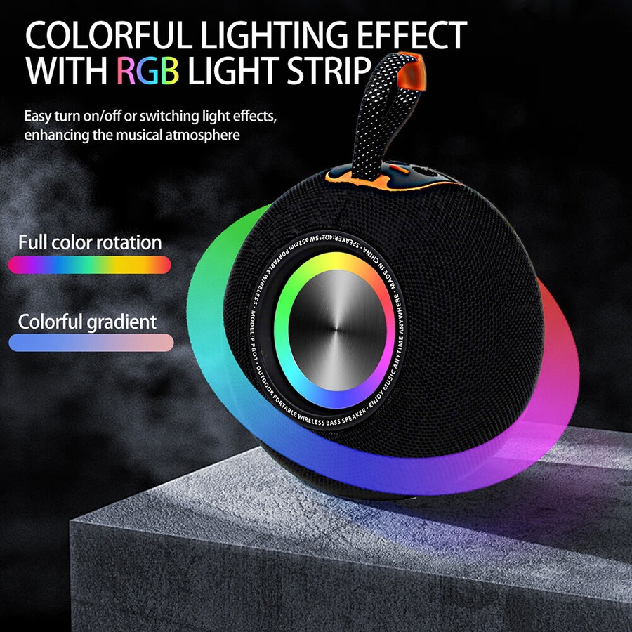 RGB Portable Bluetooth Wireless Speaker IPX6 Waterproof Music Bluetooth Speaker