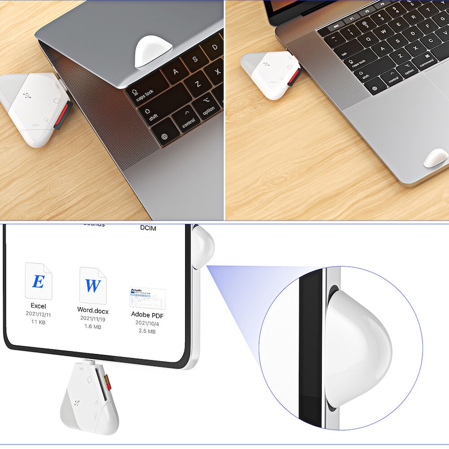 SD Card Reader Memory Card Reader for iPhone Mac iMac Macbook Pro/Air iPad