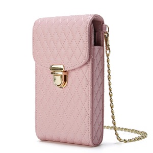 Simple Mobile Phone Bag Ladies Metal Chain Messenger Bag