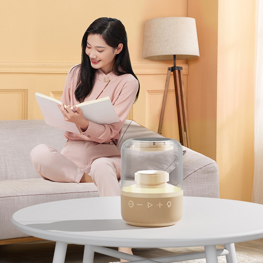 Subwoofer Bluetooth Speaker AI Transparent Glowing Glazed TWS Wireless Speaker