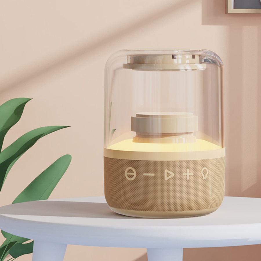 Subwoofer Bluetooth Speaker AI Transparent Glowing Glazed TWS Wireless Speaker