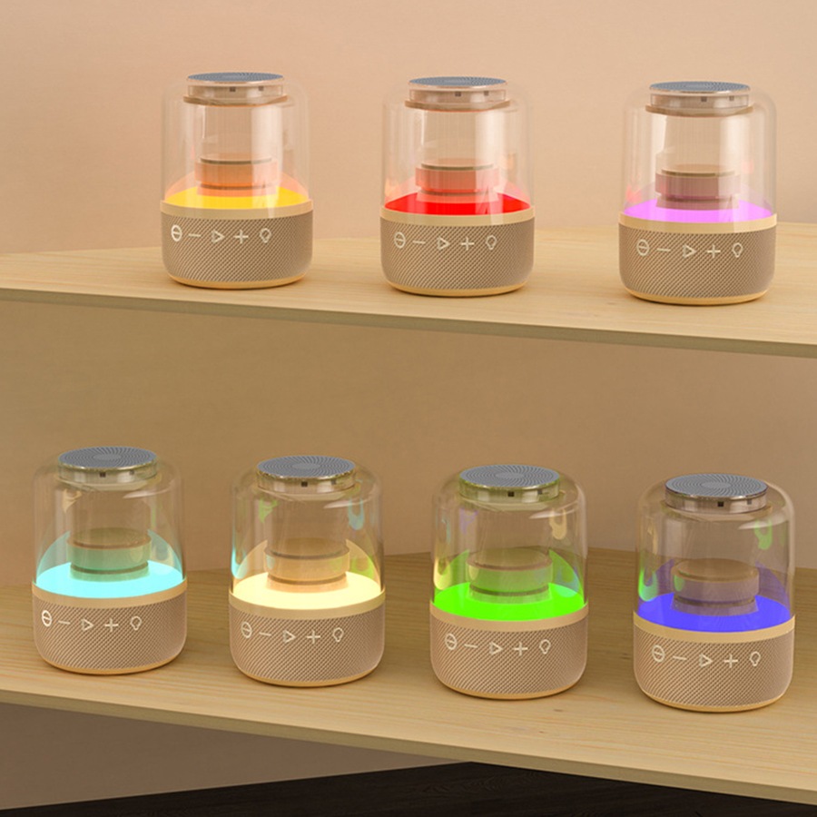 Subwoofer Bluetooth Speaker AI Transparent Glowing Glazed TWS Wireless Speaker