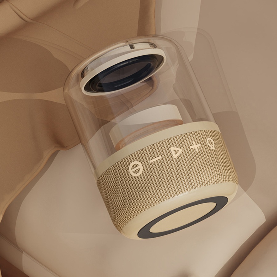 Subwoofer Bluetooth Speaker AI Transparent Glowing Glazed TWS Wireless Speaker