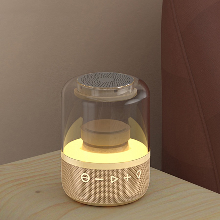 Subwoofer Bluetooth Speaker AI Transparent Glowing Glazed TWS Wireless Speaker