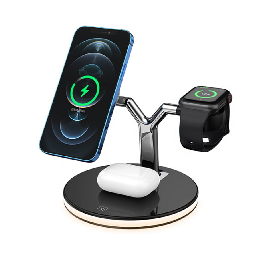 Three in one Magnet Fast Wireless Charger For iPhone12,Apple Watch