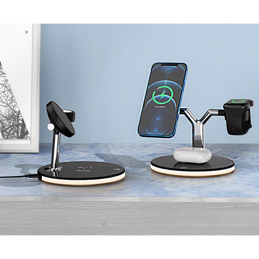 Three in one Magnet Fast Wireless Charger For iPhone12,Apple Watch
