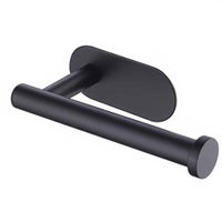 Black Tl Paper Holder Short/long Bathroom Tissue Roll Holder With Wall  Mounted Installation, Punch-free Toilet Paper Rack