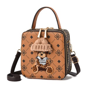 Trend Cartoon Bag Girls Shoulder Crossbody Bags Fashion Bear Women's Phone Bag