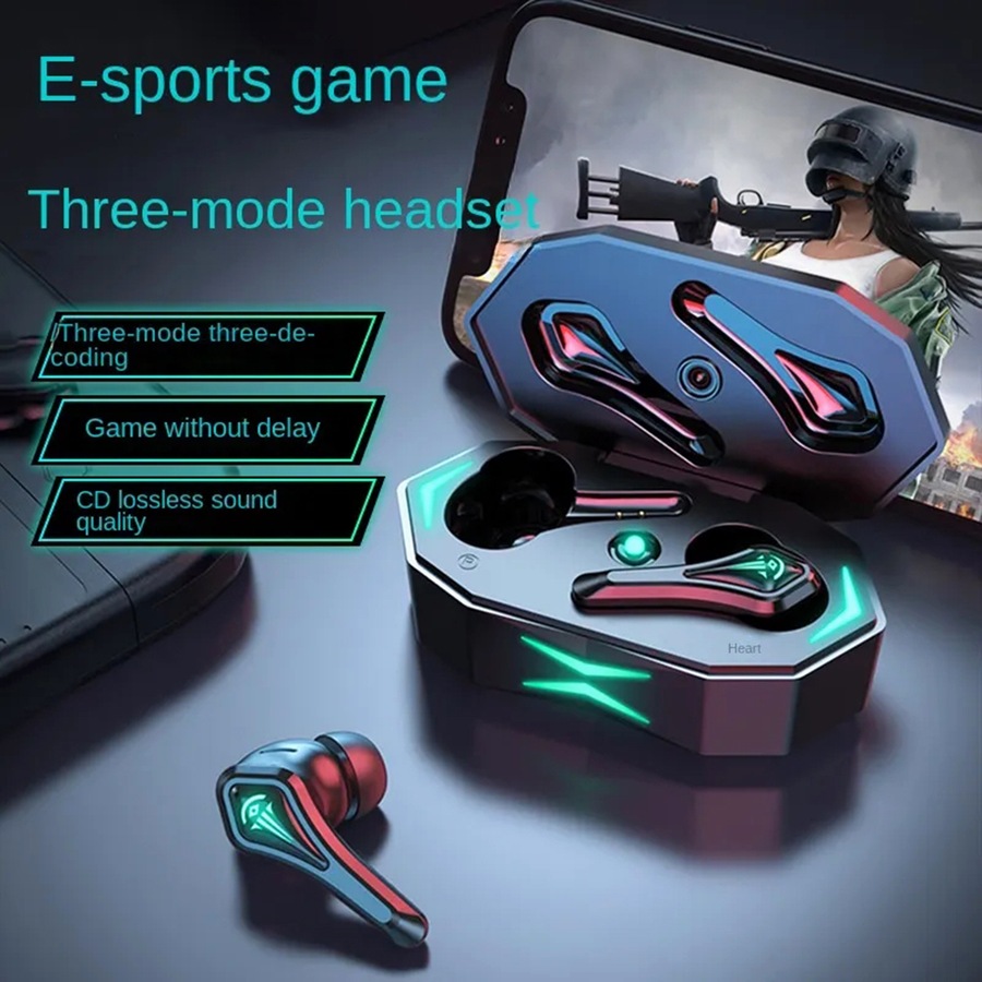 TWS Bluetooth Earphones 5.2 Wireless Headphones Wireless Binaural Gaming Headset