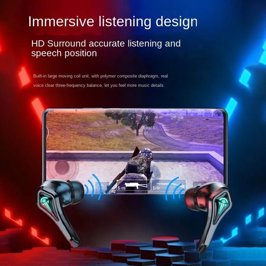 TWS Bluetooth Earphones 5.2 Wireless Headphones Wireless Binaural Gaming Headset