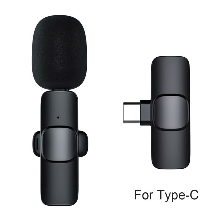 Type-C Wireless Lavalier Microphone Portable Audio Video Recording Mic