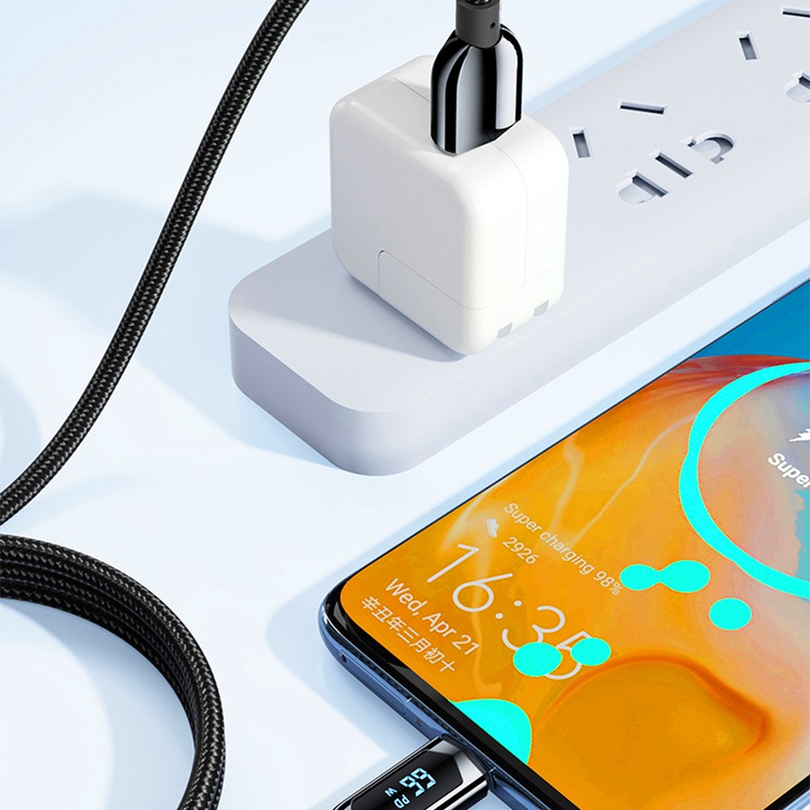 USB Type C Cable For Huawei Xiaomi Samsung Super Charge 66W Fast Charging