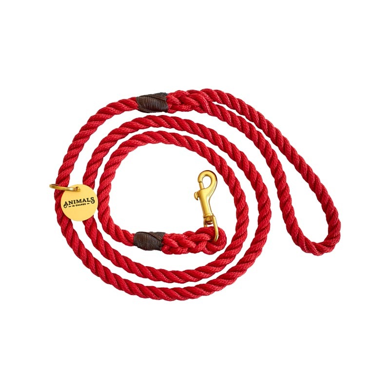 Buy Animals in Charge Recycled Rope Dog Leash Red MyDeal