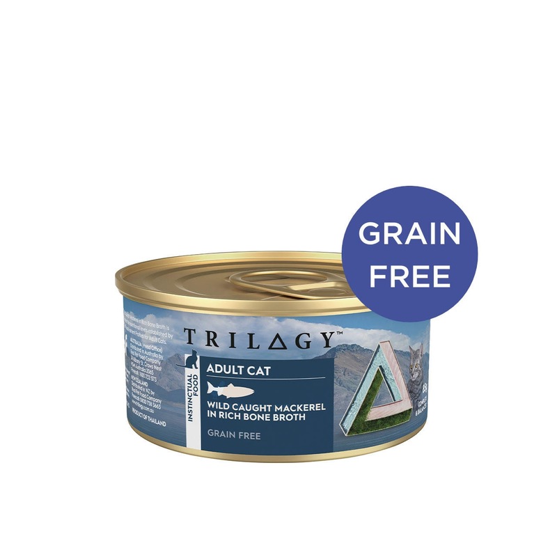 Buy Trilogy Adult Cat Wild Caught Mackerel In Rich Bone Broth 85g