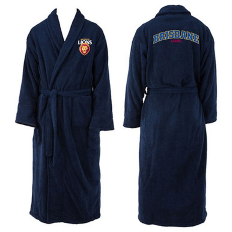 Brisbane Lions Mens Long Sleeve Robe MyDeal