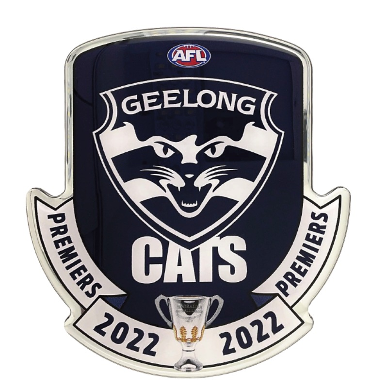 Buy Geelong Cats 2022 AFL Premiers Bumper Fan Emblem Car Decal - MyDeal