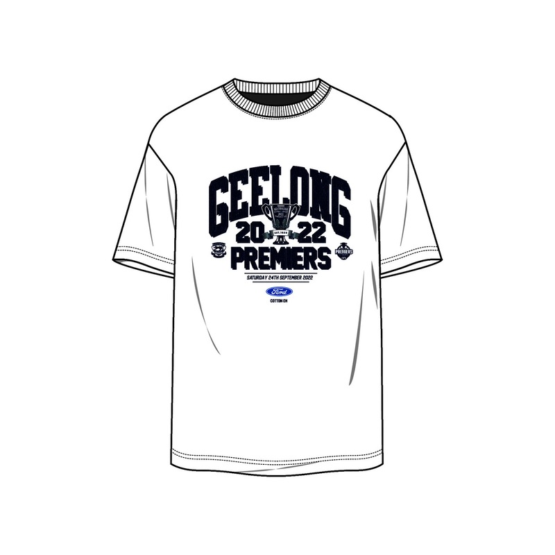 Buy Geelong Football Club 2022 AFL Premiership Tee Mens White MyDeal