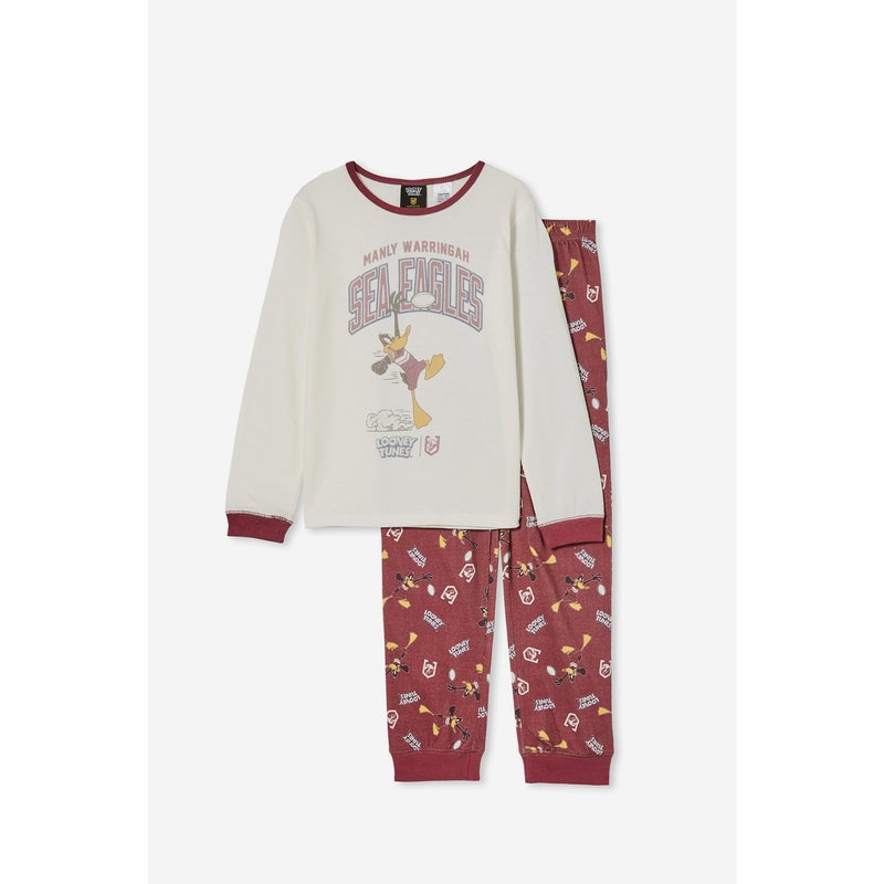 Buy Manly Sea Warringah Eagles NRL Kids Looney Tunes Team Pj's - MyDeal