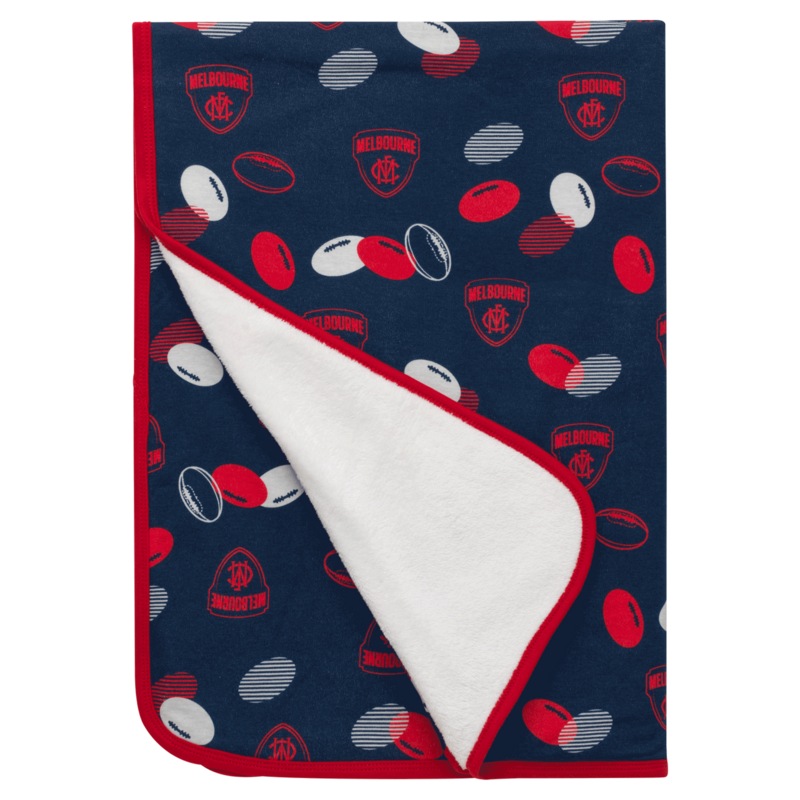 Buy Melbourne Football Club AFL W22 Babies Blanket MyDeal