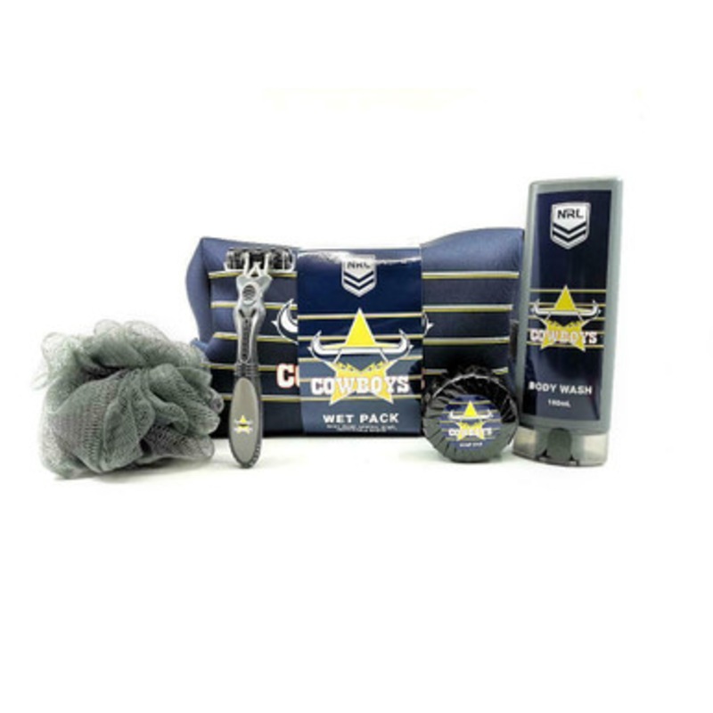Buy North Queensland Cowboys Official NRL Toiletry Bag Gift Set MyDeal