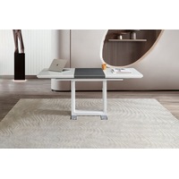 Lacy Black and White Extendable Dining Table