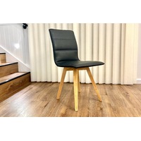 Sydney Black PU Leather Dining Chair – Armless High-Back Chair