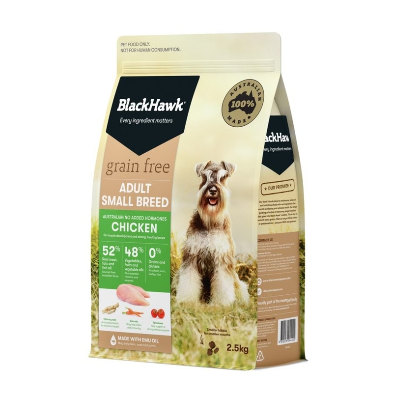 Buy Black Hawk Grain Free Chicken Small Breed Dry Dog Food 7kg MyDeal