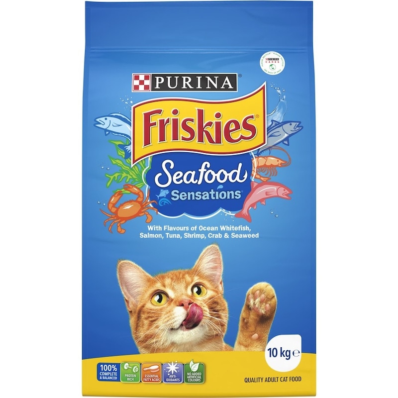 Buy Purina Friskies Seafood Sensations Adult Dry Cat Food 10kg Mydeal