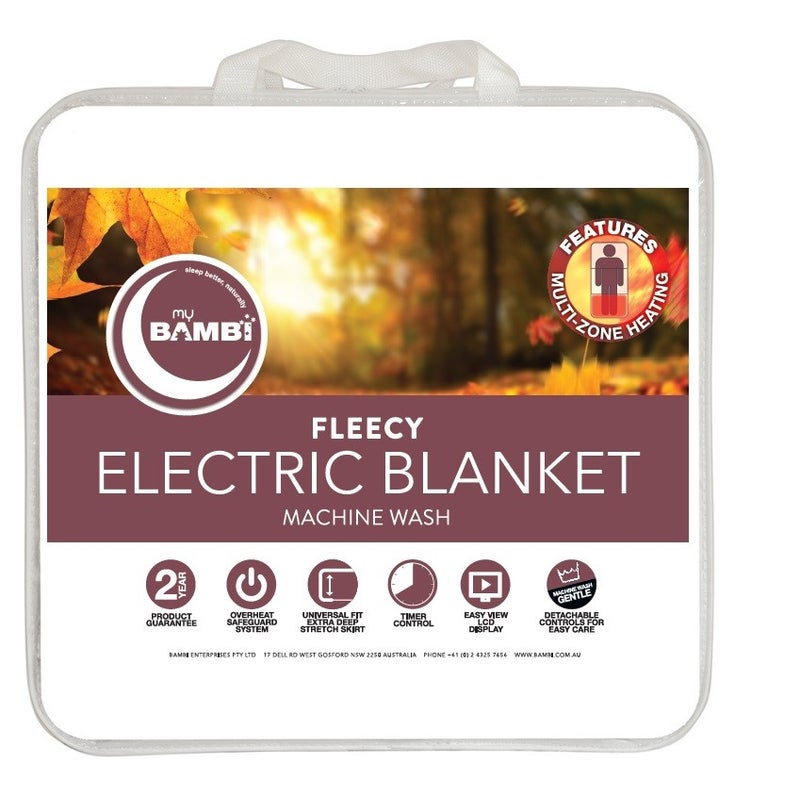 Buy Bambi Moodmaker Fleecy Electric Blanket Long Single MyDeal