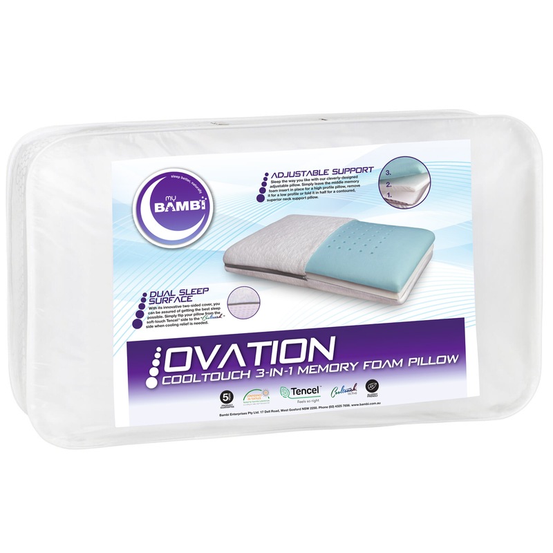 Buy Bambi Ovation memory foam 3in1 Adjustable Pillow MyDeal
