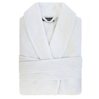 Bambury Chateau Waffle Unisex Bathrobe Medium/Large White