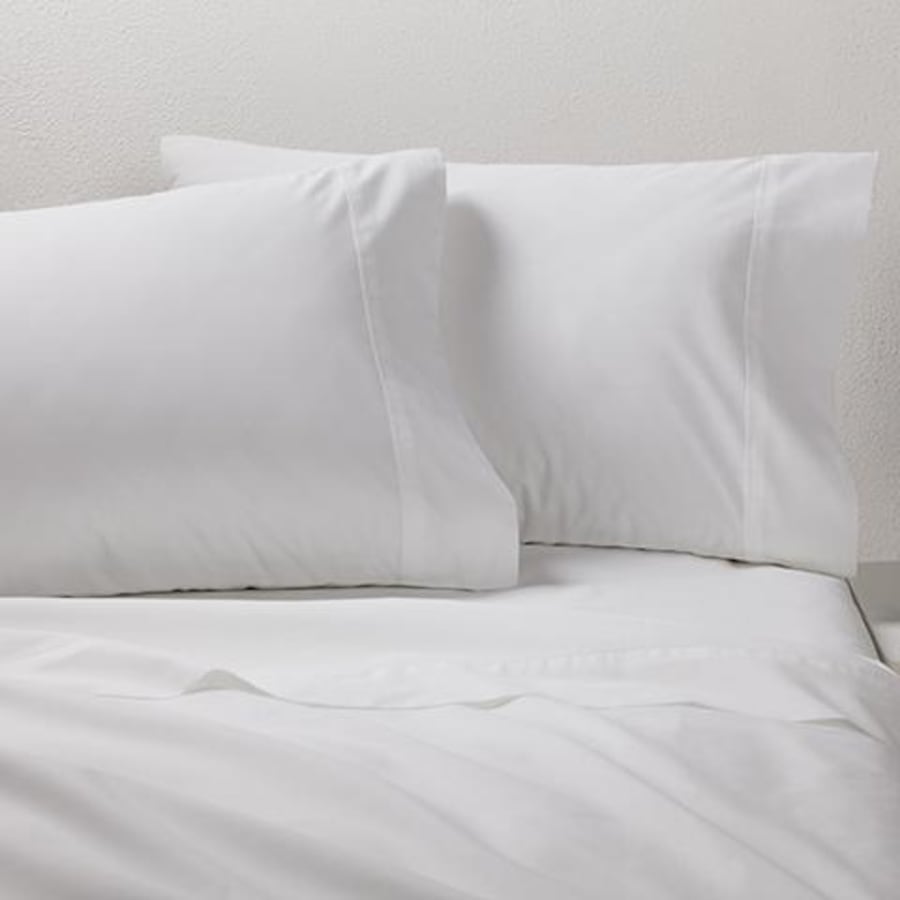Gainsborough 250TC Cotton Percale Sheet Set White Queen