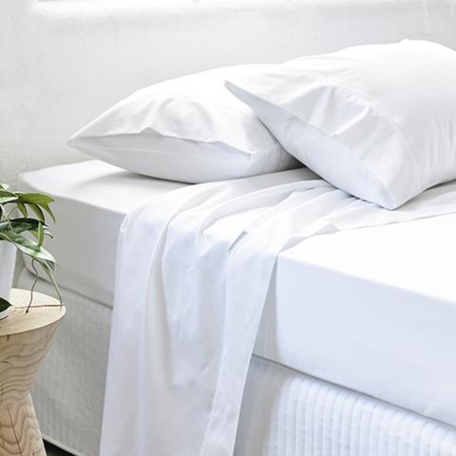Gainsborough 800TC Cotton Sateen Sheet Set White Queen