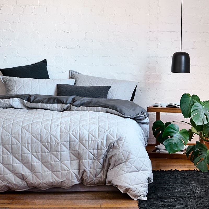 Buy Gainsborough Maxwell Quilt Cover Set in Grey MyDeal