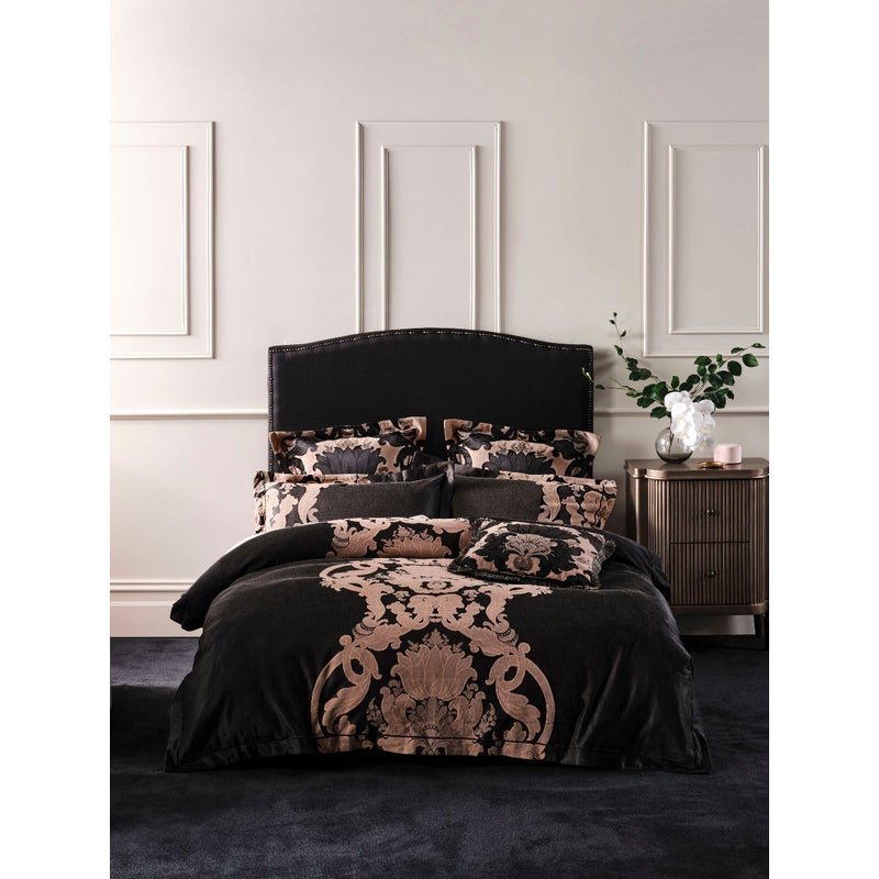 Buy Grace By Linen House Dionisia Black Quilt Cover Set - MyDeal