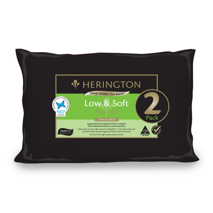 Herington 2 Pack Low & Soft Pillows
