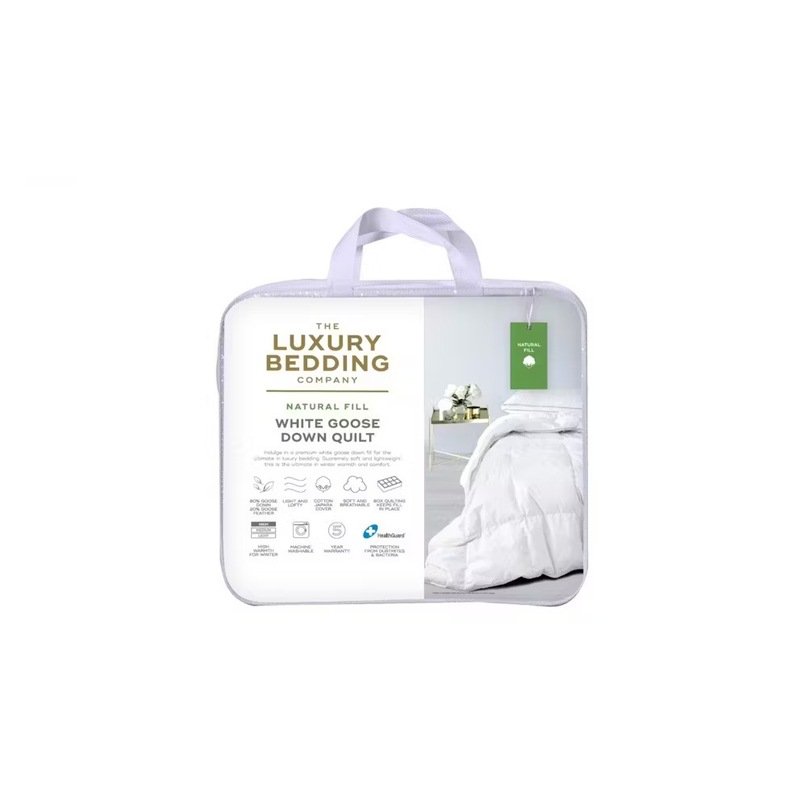 Buy Luxury Bedding Company 80 White Goose & 20 Feather Down Quilt